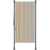 Rullgardin utomhus gul och vit tyg&stål vidaXL 120 x 270 cm – miniatyr 3