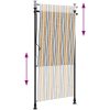 Rullgardin utomhus gul och vit tyg&stål vidaXL 120 x 270 cm – miniatyr 6
