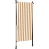 Rullgardin utomhus orange och vit tyg&stål vidaXL 100 x 270 cm – miniatyr 2