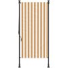 Rullgardin utomhus orange och vit tyg&stål vidaXL 100 x 270 cm – miniatyr 3