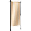 Rullgardin utomhus orange och vit tyg&stål vidaXL 100 x 270 cm – miniatyr 5