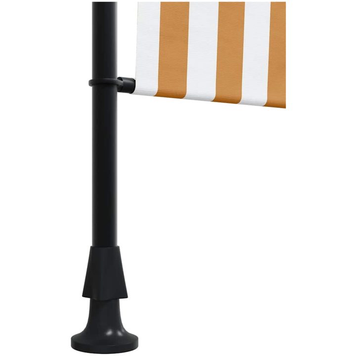 Rullgardin utomhus orange och vit tyg&stål vidaXL 100 x 270 cm – bild 8