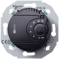 RUMSTERMOSTAT SVART RENOVAKOMPLETTERAS MED LÄMPLIG Schneider Electric
