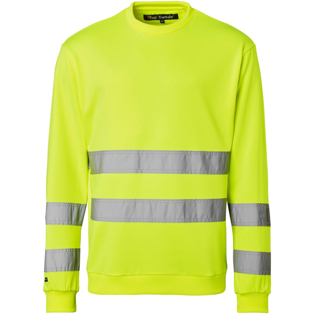 Rundhals Sweat Fluorescerande Gul Top Swede XS