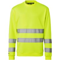 Rundhals Sweat Fluorescerande Gul Top Swede