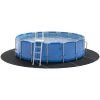 Runt Poolöverdrag Svart Plast Poolöverdrag Rund vidaXL ⌀500 cm – miniatyr 3