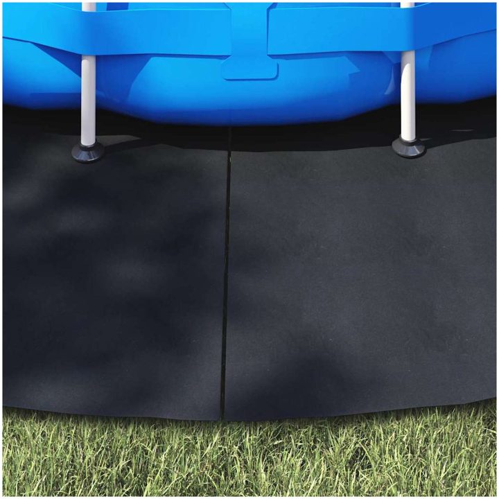 Runt Poolöverdrag Svart Plast Poolöverdrag Rund vidaXL ⌀500 cm – bild 4