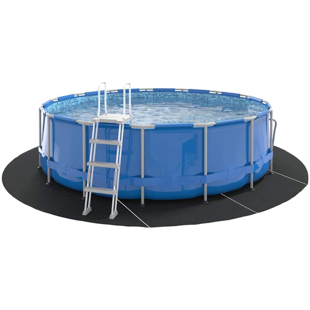 Runt Poolöverdrag Svart Polyeten 458 cm vidaXL ⌀458 cm (2 mm) – bild 3