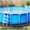 Runt Poolöverdrag Svart Polyeten 458 cm vidaXL ⌀458 cm (2 mm) – miniatyr 1
