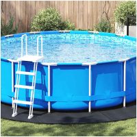 Runt Poolöverdrag Svart Polyeten 458 cm vidaXL