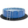 Runt Poolöverdrag Svart Polyeten Poolöverdrag Runt vidaXL ⌀428 cm – miniatyr 3