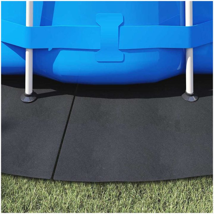 Runt Poolöverdrag Svart Polyeten Poolöverdrag Runt vidaXL ⌀428 cm – bild 4