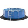 Runt Poolöverdrag Svart PVC Poolöverdrag Rund Modern vidaXL ⌀244 cm – miniatyr 3