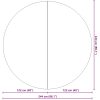 Runt Poolöverdrag Svart PVC Poolöverdrag Rund Modern vidaXL ⌀244 cm – miniatyr 8
