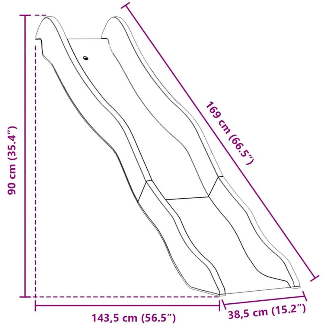 Rutschkana blå 174x38 cm polypropen vidaXL – bild 7
