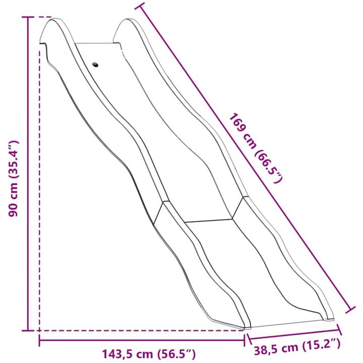Rutschkana blå 174x38 cm polypropen vidaXL – bild 7