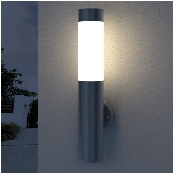 RVS vägglampa för inom- och utomhus vattentät vidaXL – bild 8