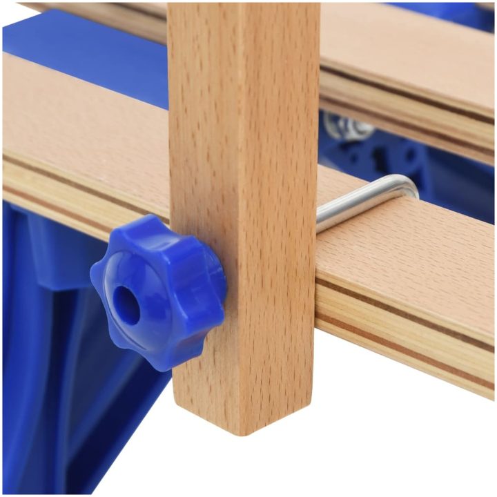 Ryggstöd för kälke blå plywood vidaXL – bild 4