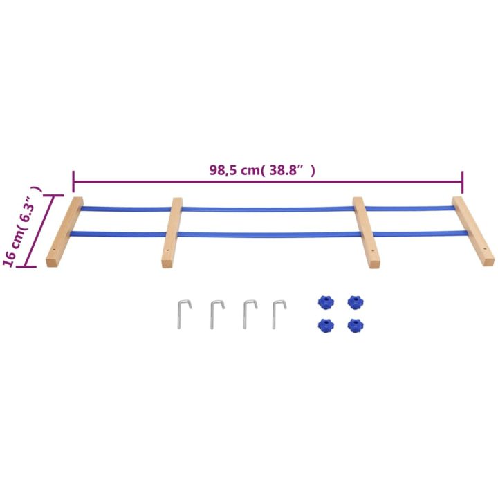 Ryggstöd för kälke blå plywood vidaXL – bild 6
