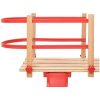 Ryggstöd för kälke röd plywood vidaXL – miniatyr 3