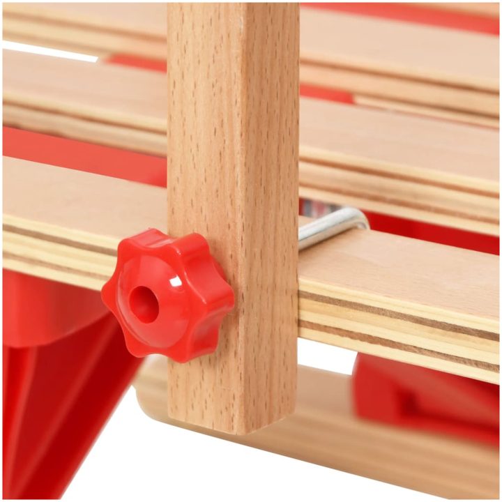Ryggstöd för kälke röd plywood vidaXL – bild 4