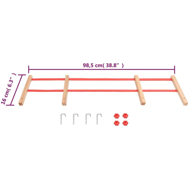 Ryggstöd för kälke röd plywood vidaXL – bild 6