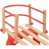 Ryggstöd för kälke röd plywood vidaXL – miniatyr 1