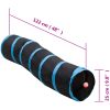 S-formad kattunnel svart och blå 122 cm polyester vidaXL – miniatyr 6