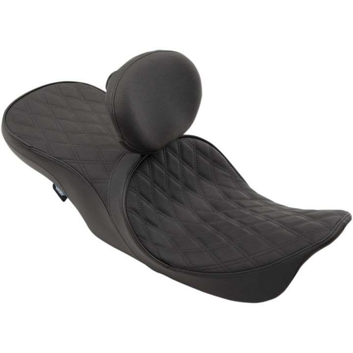 Sadel 2-Up Touring Low Profile Läder Svart DRAG SPECIALTIES – bild 3