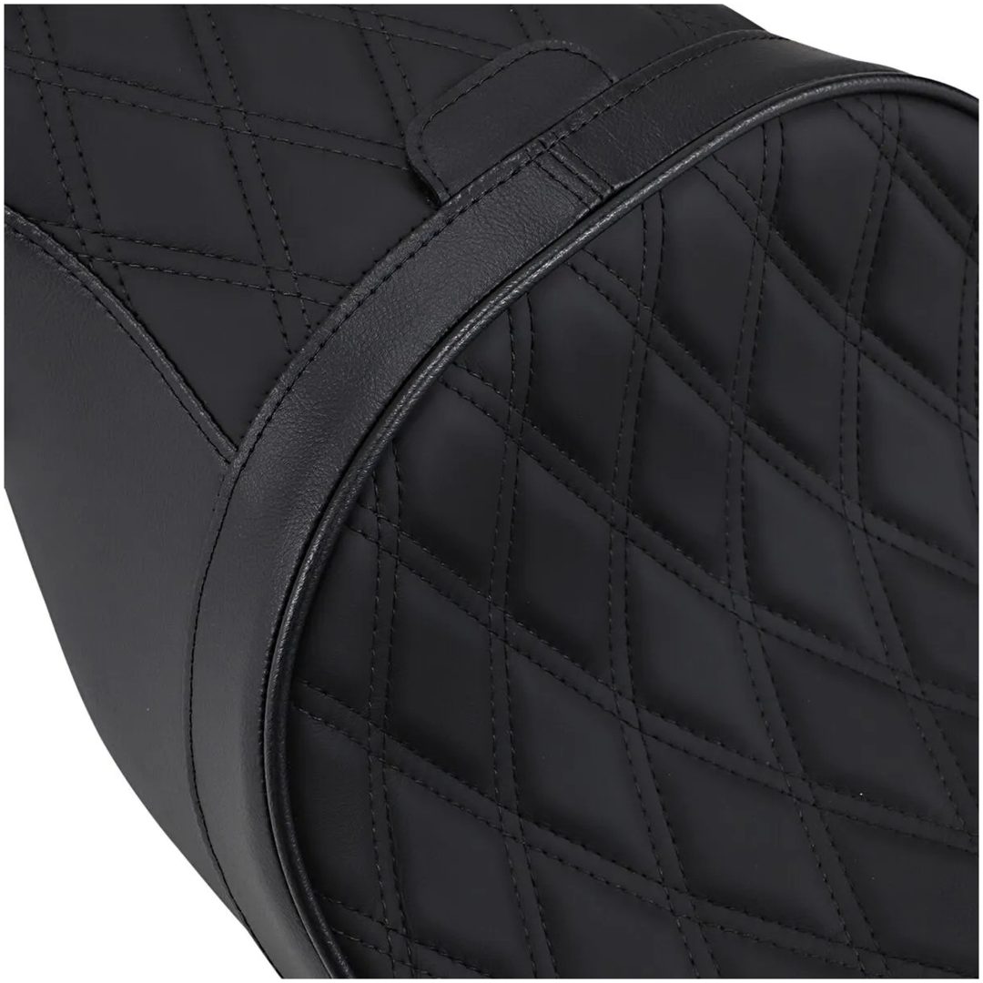 Sadel 2-Up Touring Low Profile Läder Svart DRAG SPECIALTIES – bild 5