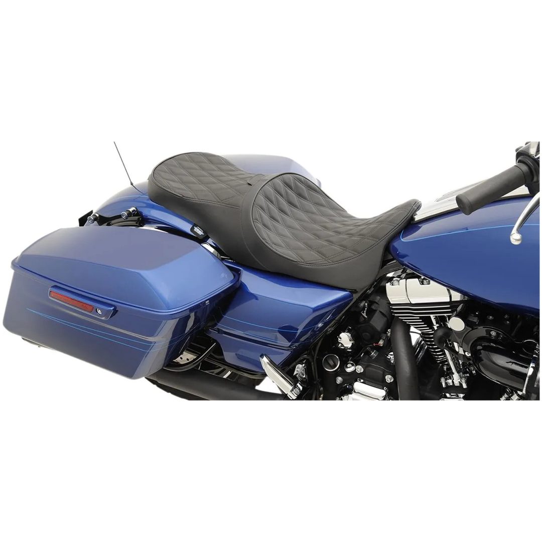 Sadel 2-Up Touring Low Profile Läder Svart DRAG SPECIALTIES – bild 6