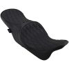 Sadel 2-Up Touring Low Profile Läder Svart DRAG SPECIALTIES – miniatyr 1