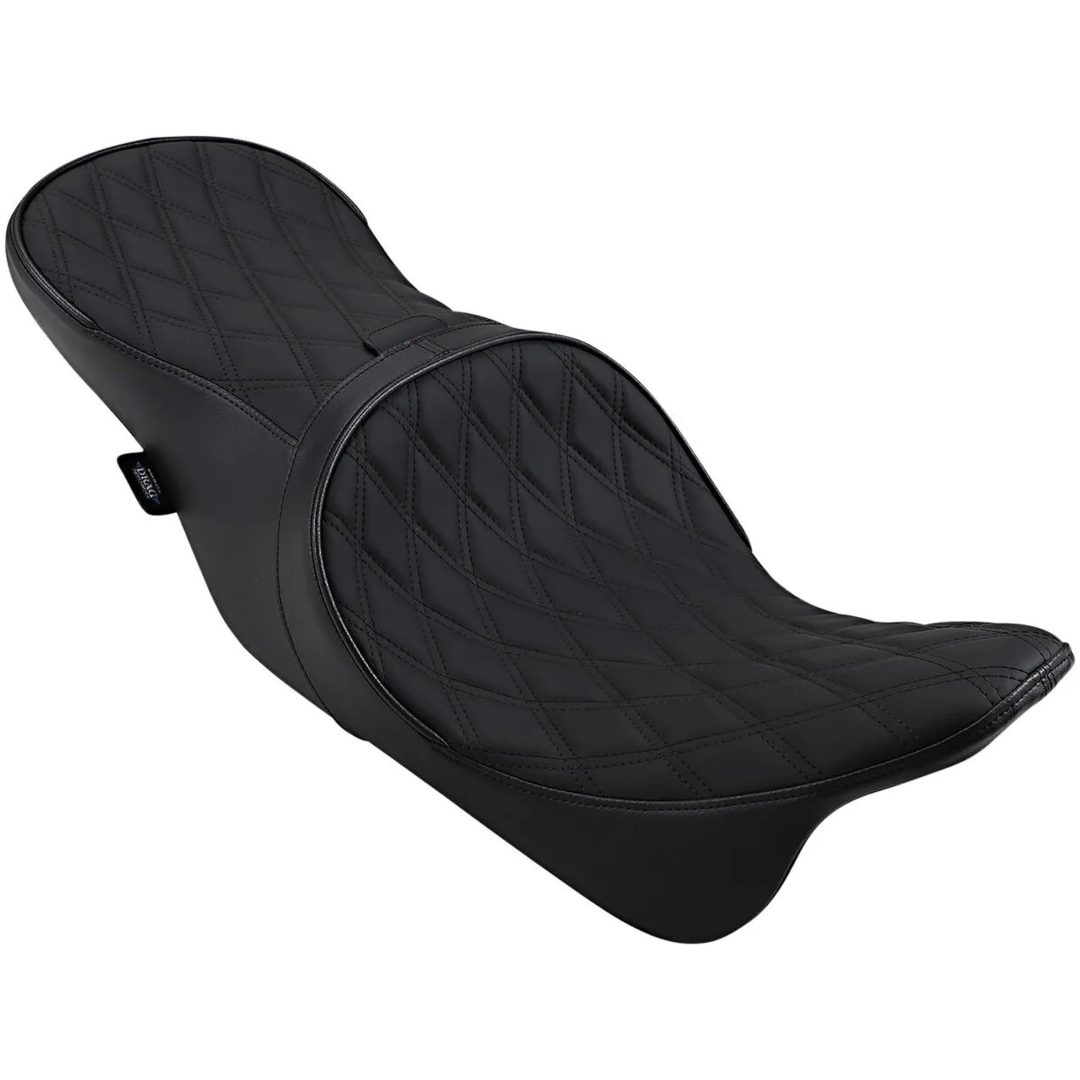 Sadel 2-Up Touring Low Profile Läder Svart DRAG SPECIALTIES