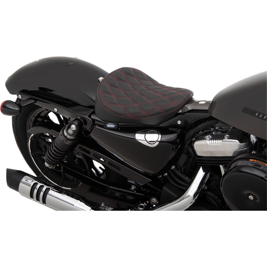 Sadel Bobber Solo Svart/röd DRAG SPECIALTIES Sadel – bild 2