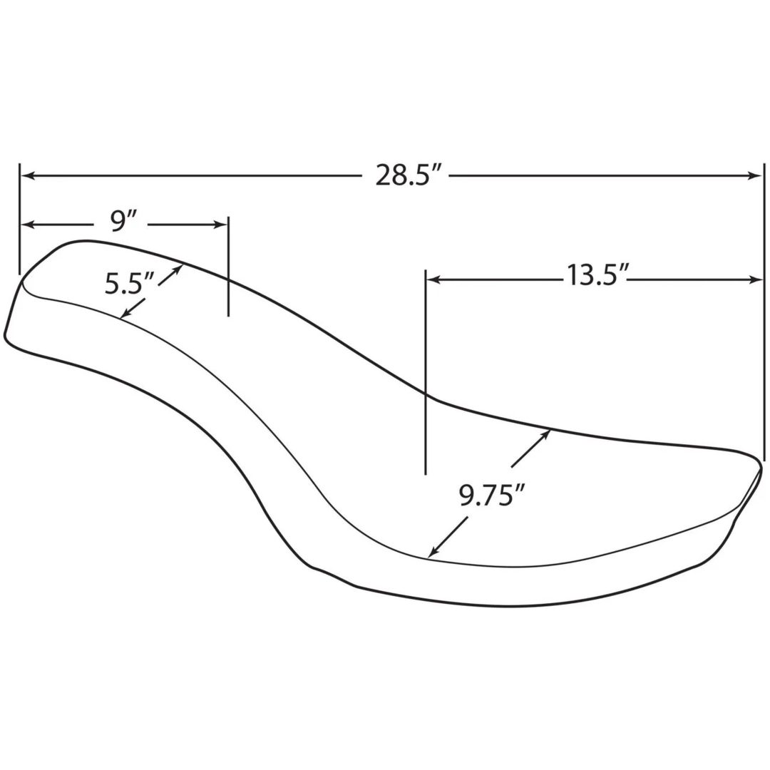 Sadel Classic Stitch Spoon Style Svart DRAG SPECIALTIES – bild 5