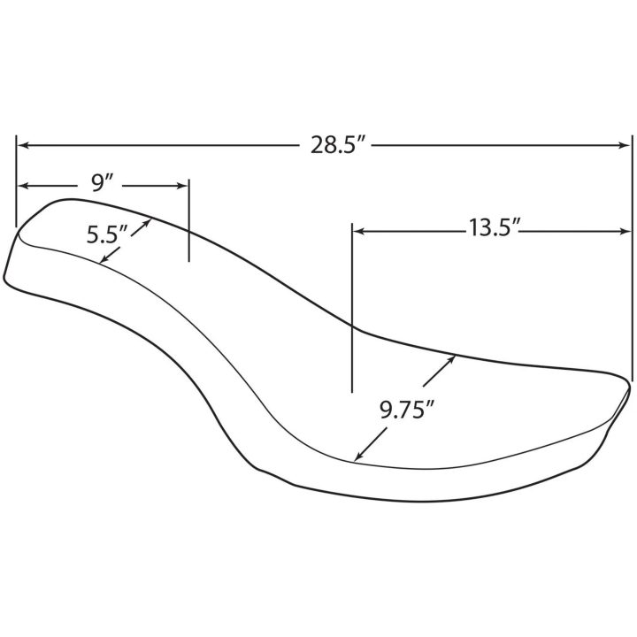Sadel Classic Stitch Spoon Style Svart DRAG SPECIALTIES – bild 5