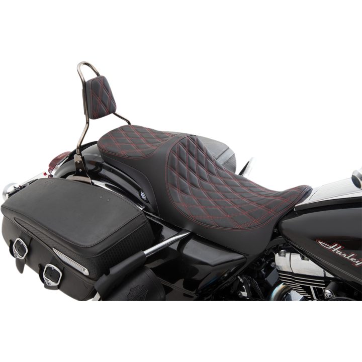 Sadel Extended Reach Predator Iii Svart/röd DRAG SPECIALTIES – bild 2