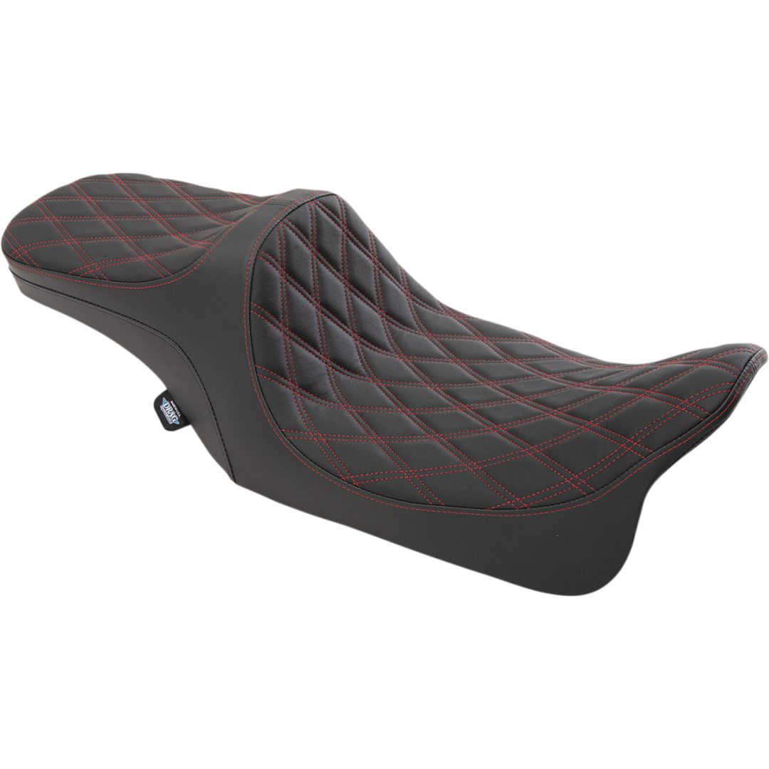 Sadel Extended Reach Predator Iii Svart/röd DRAG SPECIALTIES