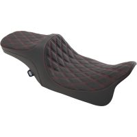 Sadel Extended Reach Predator Iii Svart/röd DRAG SPECIALTIES