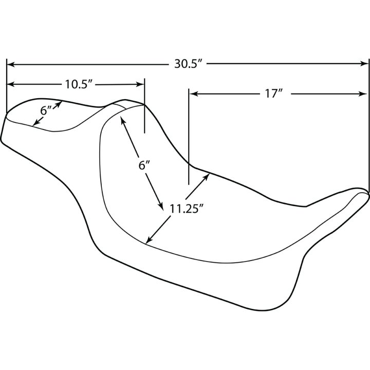 Sadel Extended Reach Svart DRAG SPECIALTIES – bild 3