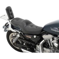 Sadel Low-Profile Double Bucket Vinyl Svart DRAG SPECIALTIES