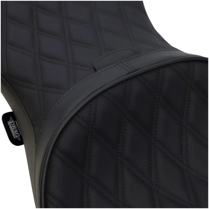 Sadel Low Profile Touring Svart DRAG SPECIALTIES Diamond stitch – bild 3