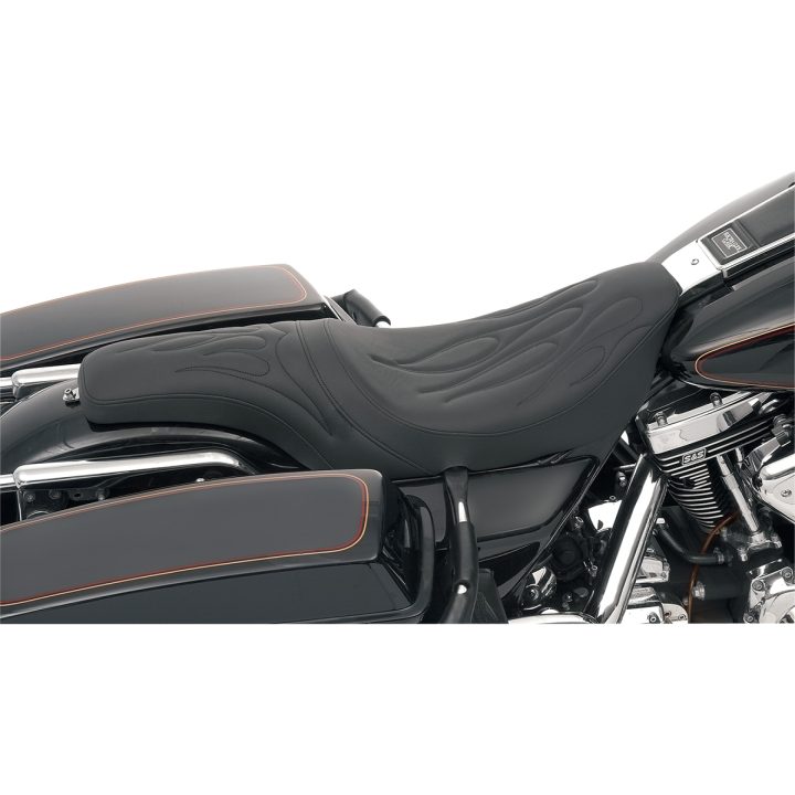Sadel Pradator Svart DRAG SPECIALTIES Flame stitch – bild 3