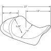 Sadel Solo Low Profile FP Framskjutande Position Svart DRAG SPECIALTIES – miniatyr 4