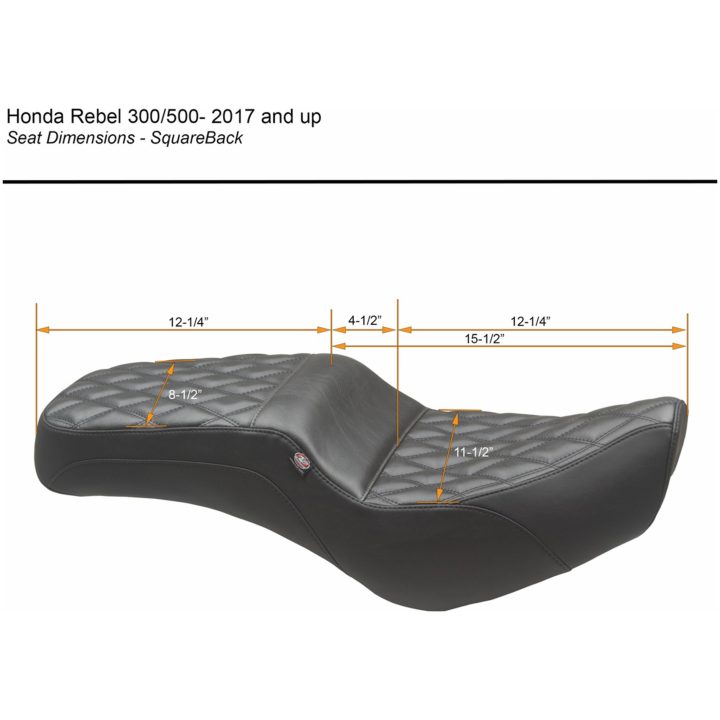 Sadel Squareback One-Piece Svart MUSTANG – bild 3