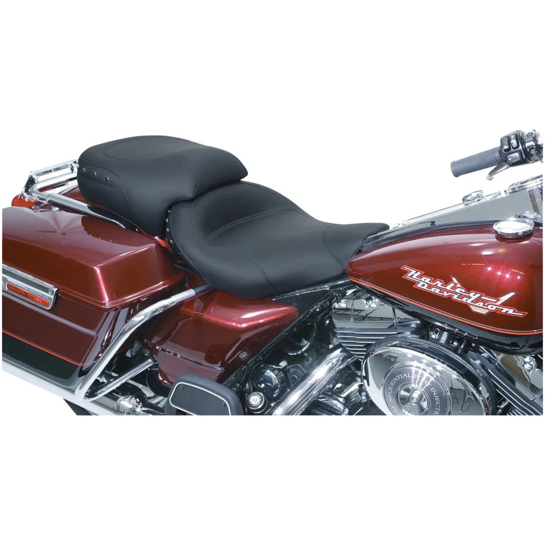 Sadel Studded Wide Touring Svart MUSTANG SOLO W/BLK STUD 97-07FLHR – bild 2