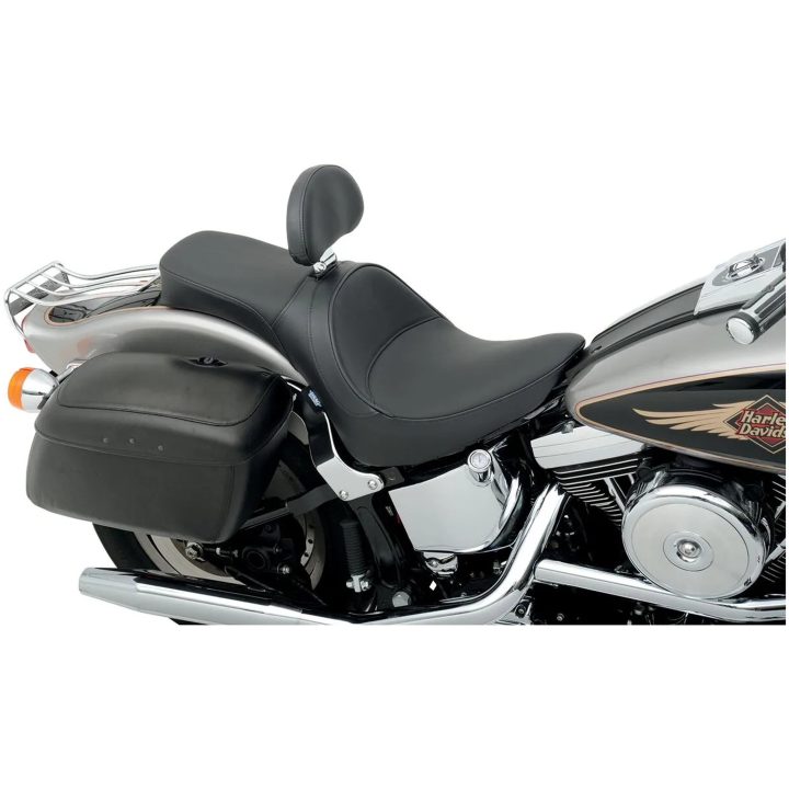 Sadel Svart Leather Solo-style En-del DRAG SPECIALTIES Standard – bild 4