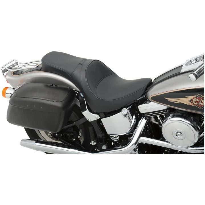 Sadel Svart Leather Solo-style En-del DRAG SPECIALTIES Standard – bild 5