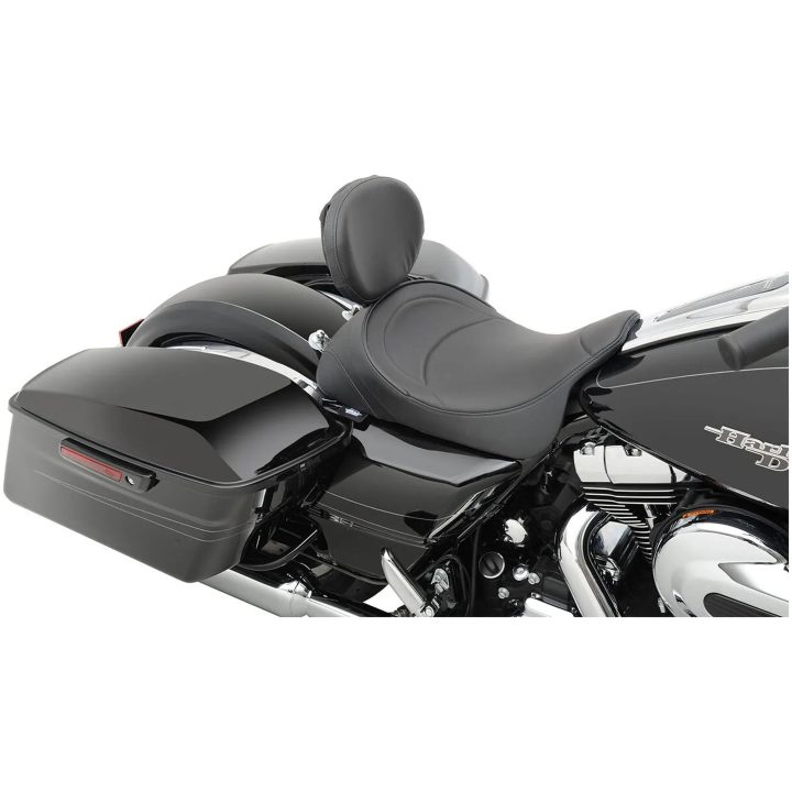 Sadel Svart Solo Med Ryggstödsfäste DRAG SPECIALTIES SEAT SOLO DBR MLD 8-14FL – bild 3