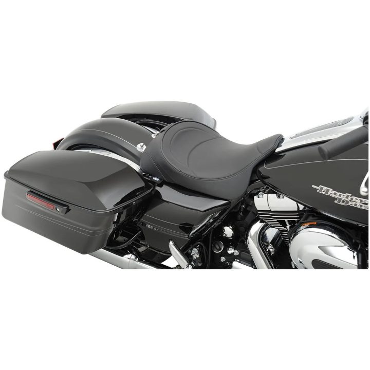 Sadel Svart Solo Med Ryggstödsfäste DRAG SPECIALTIES SEAT SOLO DBR MLD 8-14FL – bild 5